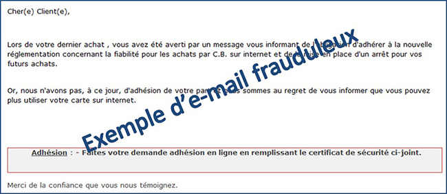 Exemple de phishing